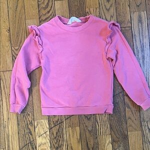 H&M Kids Pink Ruffle Sweatshirt